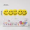 Estilo ins decoração de bolo de aniversário de desenho animado velas flores chapéus de festa urso de pelúcia rosto sorridente corações velas de aniversário infantil