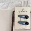Novo Grampo de Cabelo Infantil Jeans com Bolinhas Gota d'Água Presilha Lateral Presilha para Franja