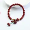 Pulsera de Cinabrio de Guan Yu Pulsera de Flor de Rosa de Arcilla Púrpura para Mujeres Venta al por Mayor de Fábrica Comercio Electrónico Transmisión en Vivo Dropshipping S3051906