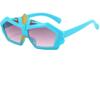 Gafas de sol de color caramelo para niños y niñas, modernas y modernas, con estilo, planas y con protección UV.