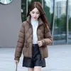 Nuevo Abrigo Corto de Algodón para Mujer para Invierno, Chaqueta de Algodón de Moda, Ajustada, Versátil, para Personas Bajitas