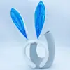 Transfronterizo en stock Pascua Halloween Peluche Lentejuelas Orejas de Conejo Blancas Diadema de Espectáculo Diadema Conejo