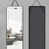 Espelho de Parede com Corda para Pendurar para Uso Doméstico, Espelho de Vestir para Quarto, Espelho de Corpo Inteiro de Parede, Espelho com Fixação sem Furo