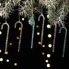 Decoraciones Navideñas Nuevas Transfronterizas Colgante de Muleta Acrílico Transparente Picahielo de Colores Colgante de Árbol de Navidad Colgante