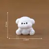 Figuras fofas de gato e cachorro dançando, bonecas miniatura adoráveis, acessórios de decoração DIY para casa de bonecas, paisagem em miniatura, pequenos enfeites de mesa