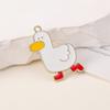 Accesorios DIY Llavero Aleación Goteo de Aceite Estilo Chino Pato Yuanfu Koi Colgante Llavero para Coche