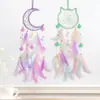 Atrapasueños de Plumas Estilo Fresco Transfronterizo Decoración Colgante Carrillón de Viento Colgante Tejido de Plumas Hecho a Mano Decoración Linda para Habitación Infantil