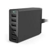 Carregador de Cabeça 60W para Celulares, Carregador de Cabeça Multi-Porta USB de Alta Potência 12A com 6 Portas, Carregador de Smartphone, Atacado Transfronteiriço