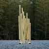 Soporte de bambú Estilo chino Creación de paisaje Decoración de boda Diseño de escena Pared de fondo Accesorios de decoración Creación ambiental Poste de tubo de bambú Balsa de bambú