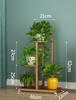 Prateleira de flores verde para ambientes internos, multicamadas, de ferro forjado, leve, luxuosa, varanda, vaso de flores de clorofila carnuda, suporte de armazenamento de chão para sala de estar