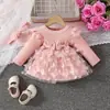 Amazon Vestido de Manga Larga de Malla Dulce Mariposa para Niña de 0 a 1 Año Banda para el Cabello Moda Vestido de Rayas de Pitillo para Bebé