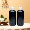 Garrafa Pet Redonda de Ombro Inclinado 500ml, Garrafa Plástica para Agente de Limpeza, Garrafa Plástica Transparente de Grau Alimentício, Garrafa de Embalagem Universal para Bebidas