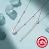 Collar de plata de ley S925 con estrella de circón clásico incrustado Cadena para la clavícula de uso diario, diseño de nicho de lujo ligero, popular en internet japonés y coreano