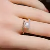 Acessórios DIY Anel de Prata Esterlina S925 Exquisito com Cravação para Pérola Base de Anel Semi-acabada para Mulheres 6-8mm