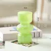 Jarrón de Vidrio de Lujo Ligero con un Toque de Alta Gama, Decoración Creativa Minimalista Estilo Ins para Casa de Huéspedes, Sala de Estar y Mesa de Comedor