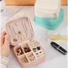 Mini Caja de Almacenamiento de Joyas Caja de Joyas para Viaje Pendientes Collar Empaque Pequeño para Anillos Bolsa con Cremallera y Tapa para Joyas