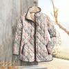 Sudadera de Algodón para Mujer con Cuello Alto y Pliegues, Estilo Nuevo 2025, Estampado Floral, 6 Botones, Sudadera de Algodón para Mujer 2