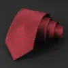 Gravata Masculina Bordado Jacquard Gravata Vermelha Gravata Masculina de Alta Qualidade Amarrada à Mão Traje Formal Fabricante Personalizado Estoque Pronto Atacado