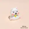 Brillante Dibujo Animado Lindo Estrella Blanca Cachorro DIY Escritorio de Computadora Estéreo de Coche Animal Adornos Decorativos de Resina