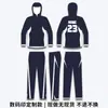 Conjunto de ropa deportiva personalizada para otoño e invierno con cremallera completa y estampado de diseño personalizado, conjunto de atuendo casual para rendimiento de club deportivo