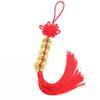 Colgante de cobre auténtico de la dinastía Qing con dinero de los Cinco Emperadores, colgante de cuerda roja con nudo chino, colgante de dinero para el hogar, colgante de coche con dinero de los Cinco Emperadores.