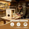 Casa de ardilla de madera transfronteriza, caja de cría de mascotas colgante para jardín exterior, nido de pájaro de madera maciza, caja colgante decorativa para jardín