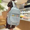 Mochila Escolar de Nuevo Estilo para Niñas, Diseño Moderno y Único de Bloques de Color, Alto Valor Estético, Adecuada para Grados 4-6 de Primaria y Secundaria, Estilo Academia, Mochila con Múltiples Compartimentos