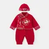 Mameluco para Bebé Niños, Traje Tang Primavera Otoño, Un Año, Mes Completo, Recién Nacido, Cien Días, 5733, Algodón Transpirable