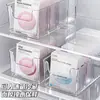 Caja de Almacenamiento para Mascarillas Faciales, Organizador Transparente con Compartimentos para Tocador, Caja de Almacenamiento de Cosméticos de Gran Capacidad, Estante de Almacenamiento para Productos de Cuidado de la Piel