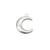 Accesorios Exquisitos y Sencillos Acero Inoxidable Luna Curva Media Luna Colgante de Agujero Único Joyería DIY Accesorios de Luna Hechos a Mano Venta al por Mayor