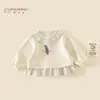 Roupas de Outono para Meninas Moletom 2026 Novo Estilo Bebê Menina Desenho Animado Elegante Estampado Blusa Roupas de Manga Longa para Crianças Primavera e Outono