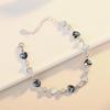 Collar Corazón del Mar Plata Esterlina Colgante Cristal Austriaco Moda Coreana Amor Cadena Clavícula Forma de Corazón Regalo Memorial