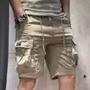 Shorts Cargo Rectos Sueltos de Estilo Japonés de Moda para Hombre, Shorts de Marca de Moda de Pierna Ancha hasta la Rodilla, Shorts Delgados de Verano para Exportación