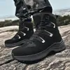 Nuevas botas tácticas para hombre, senderismo al aire libre, montañismo, caza, aventura, zapatos de rescate, botas de trabajo del desierto de caña media, talla grande.