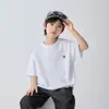 Nueva Ropa de Verano Haima 2026 Camiseta de Manga Corta de Verano para Niños Top Infantil de Algodón Puro Versátil Elegante Moderno