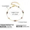 Mili Más Vendido Colgante Collar de Cuatro Hojas Circonita Piedra Natural Acero de Titanio Chapado en Oro Conjunto de Pulsera Collar de Lujo Ligero