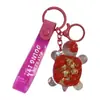 Pingente Chaveiro Tartaruga de Óleo Fofa Tartaruga de Areia Movediça Pingente de Mochila Chaveiro de Casal Pequeno Presente Atacado