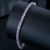 Pulseira de tênis europeia e americana transfronteiriça de 3MM joia masculina prata de lei S925 cravejada com moissanita presente para namorado joia legal e bonita