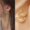 Brincos Elegantes Personalizados Estilo Coreano Simples Nicho Argola de Prata S925 Novos Brincos de Luxo para Mulheres Brincos de Pérola Atacado