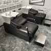 Sillón de peluquería para peinar el cabello Cama para lavar el cabello Cama para el cuidado del cabello Peluquería para hombres Cama para lavar el cabello Estilo de celebridad de internet Sillón semi-reclinable Lavabo profundo Cama para shampoo