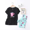 Pijama Feminino Verão Manga Curta Plus Size Magro Feminino Roupa de Casa Conjunto Fofo e Fresco de Cabelo
