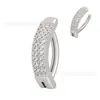 Guanzhuniu Titanio Astm F-136 Joyería para Piercings Anillo para Ombligo Hebilla Fila Simple Diamante Clavo para Ombligo Venta Directa de Fábrica Mayorista