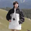 Jaqueta Masculina Tres em Um para Caminhada ao Ar Livre Escalada Corta-Vento Impermeável Quente Roupa de Trabalho Conjunto Feminino de Duas Peças
