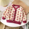 Cardigã de Tricô Infantil 2026 Outono/Inverno Novo Suéter Versátil para Meninos e Meninas Bebê Quente Espesso Roupa Externa Cardigã