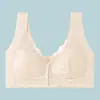 Fivela Frontal Transfronteiriça Tamanho Grande Sem Aro Comércio Exterior Sutiã Roupa Íntima Seios Grandes Parecem Menores Confortável Respirável Renda Feminina Sexy