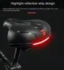 Selim de Bicicleta Respirável Oco para Homens e Mulheres, Bicicleta de Estrada MTB, Amortecedor, Confortável, Assento Grande, Assento de Bicicleta