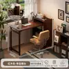 Escritorio plegable y estantería integrados escritorio de computadora para dormitorio de apartamento pequeño escritorio de estudio para el hogar para estudiantes niños escritorio de estudio para sala de estudio escritorio de oficina