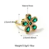Anillo de Trébol de Cinco Hojas de la Suerte Cobre Incrustado con Flor de Diamante de Colores Anillo de Pétalos de Flor Moda Super Brillante Flor de Cinco Pétalos Abierto Ajustable