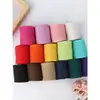 Fita de serapilheira acabamento corda de juta grossa rolo tecido para toalha de mesa linho plano feito à mão fita decorativa borda de fita colorida tira longa de tecido