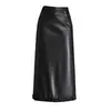Elegante y con clase falda de cordero proteinada para mujer, nuevo modelo otoño/invierno 2026, de cintura alta, adelgazante, con abertura trasera y elegante ribete de encaje